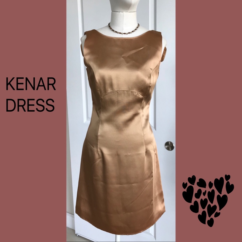 NWT BEAUTIFUL GOLD DRESS BY KENAR SZ 2